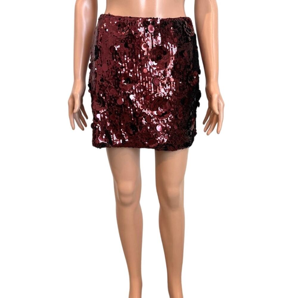 Hello Molly 4 disco reflections sequin stretch mini skirt SK2 3510